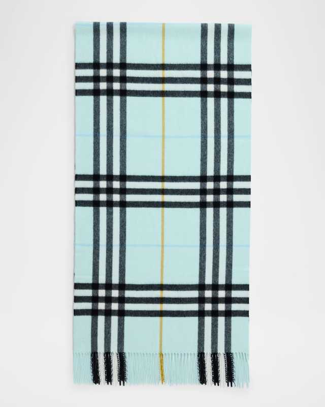 Check-Print Cashmere Scarf